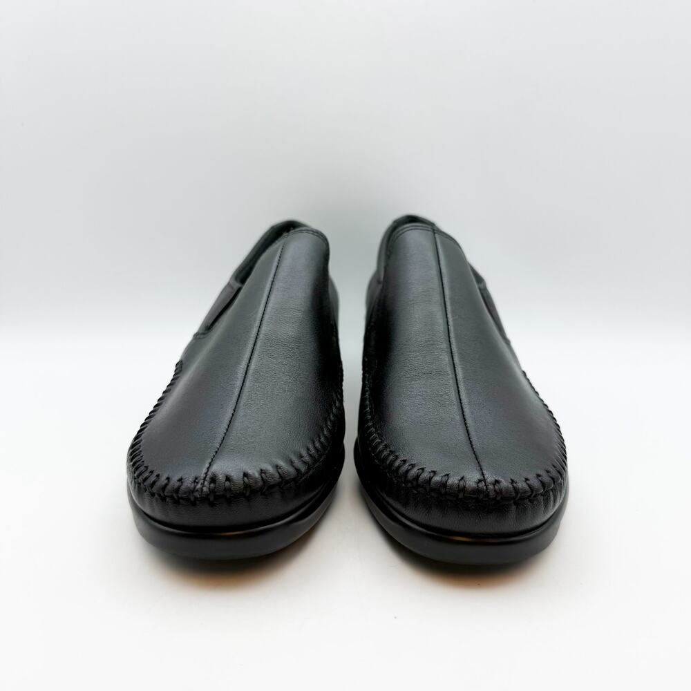 SAS Womens Dream Comfort Loafers US 8 Black Leather Hand Laced Moccasin NIB - Picture 7 of 13